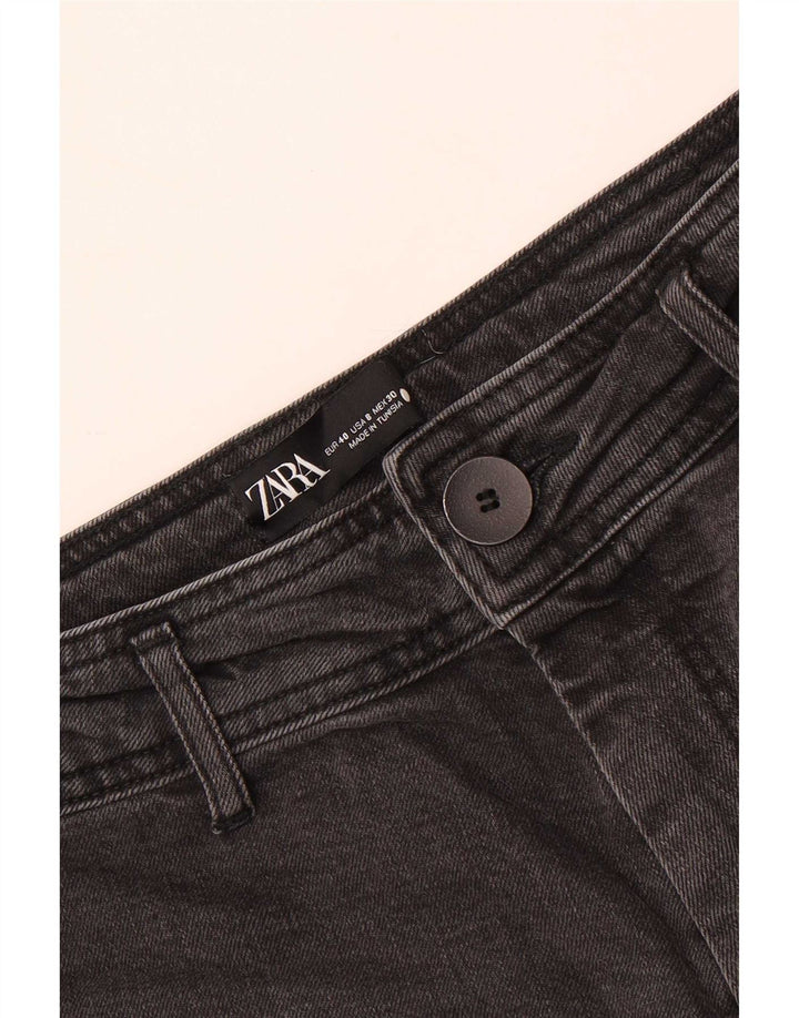 Zara Dame Jeans med brede ben EU 40 Medium W30 L29 Sort