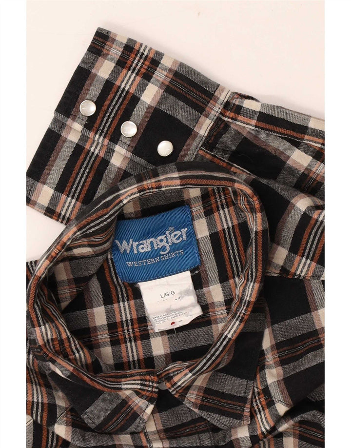 Wrangler Flanellskjorte til mænd Stor sort ternet