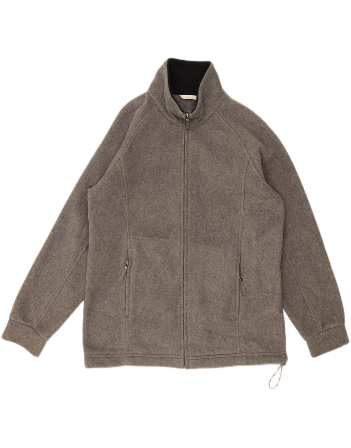 Marks & Spencer Dame Oversized Fleecejakke UK 10 Small Grå Polyester