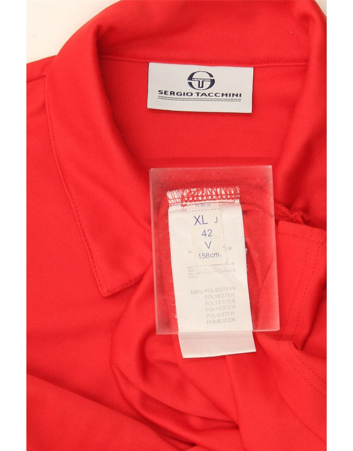 SERGIO TACCHINI drenge poloshirt 13-14 år XL Rød Colourblock Polyester