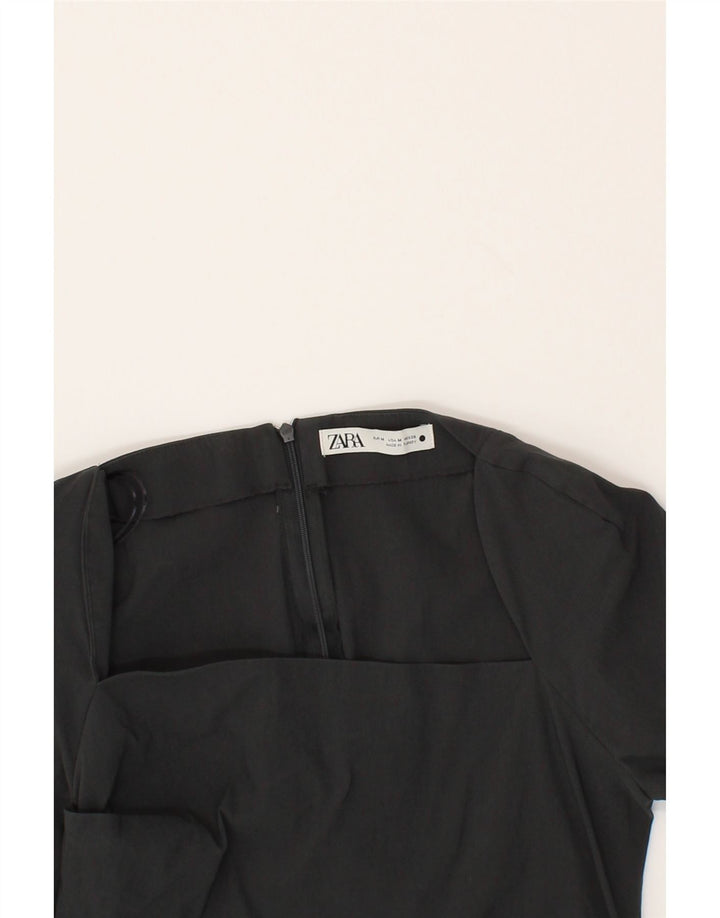 ZARA Womens Sheath Dress UK 12 Medium Black Viscose Vintage Zara and Second-Hand Zara from Messina Hembry 