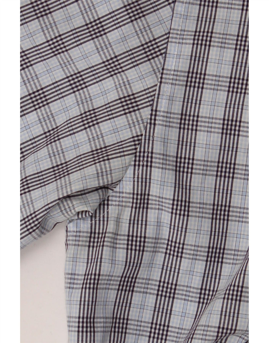 BEN SHERMAN Kortærmet herreskjorte Stor blå ternet