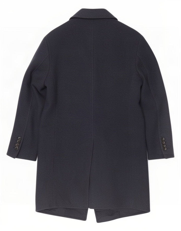 Massimo Dutti Herre Overfrakke UK 38 Medium Navy Blue Akryl