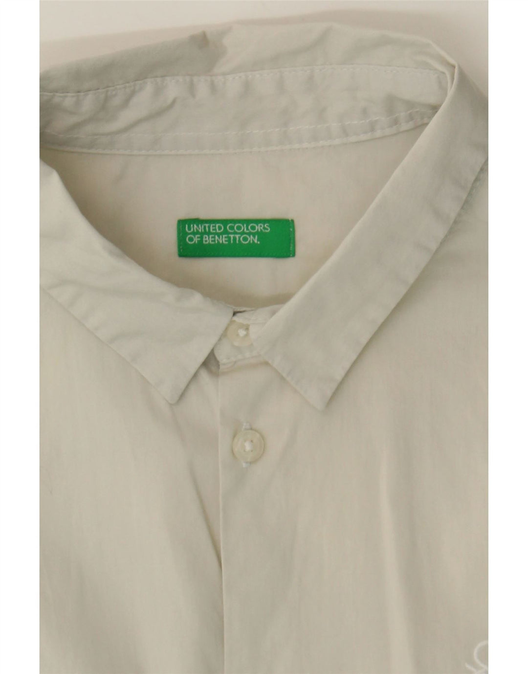 BENETTON Boys Shirt 13-14 Years 3XL White Cotton Vintage Benetton and Second-Hand Benetton from Messina Hembry 