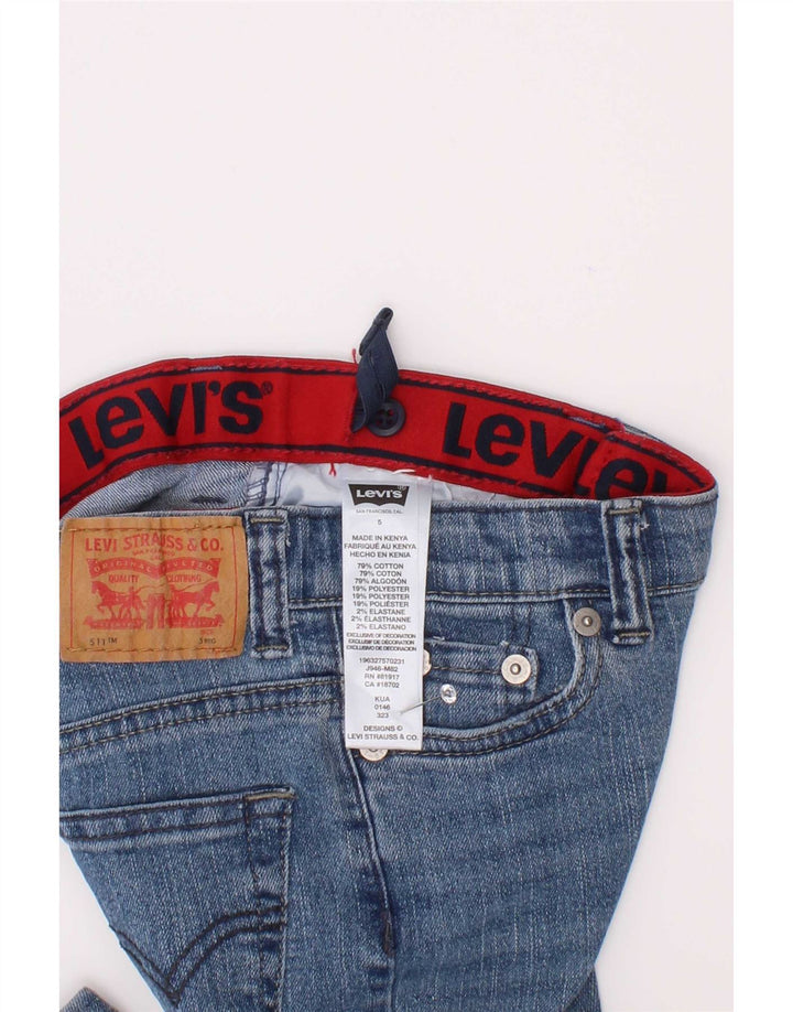 Levi's Boys 511 Slim Jeans 4-5 år W22 L18 Blå Bomuld
