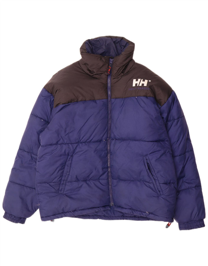 Helly Hansen Herre grafisk polstret jakke UK 40 Large Blue Colourblock Nylon