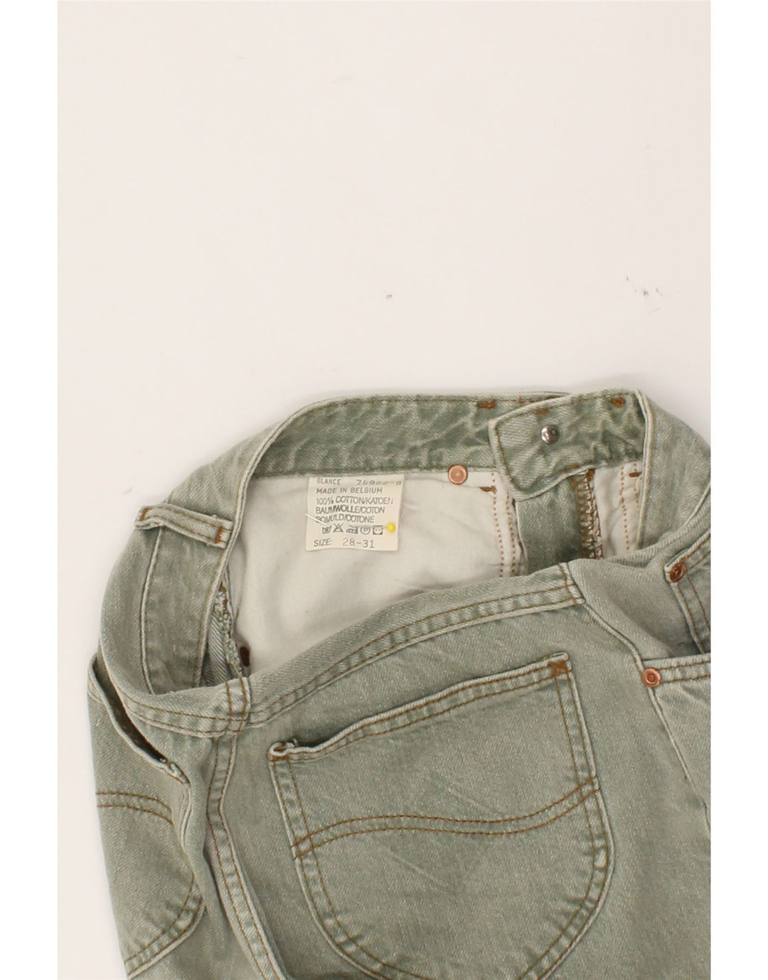 LEE Womens Tapered Jeans W28 L31 Green Cotton Vintage Lee and Second-Hand Lee from Messina Hembry 