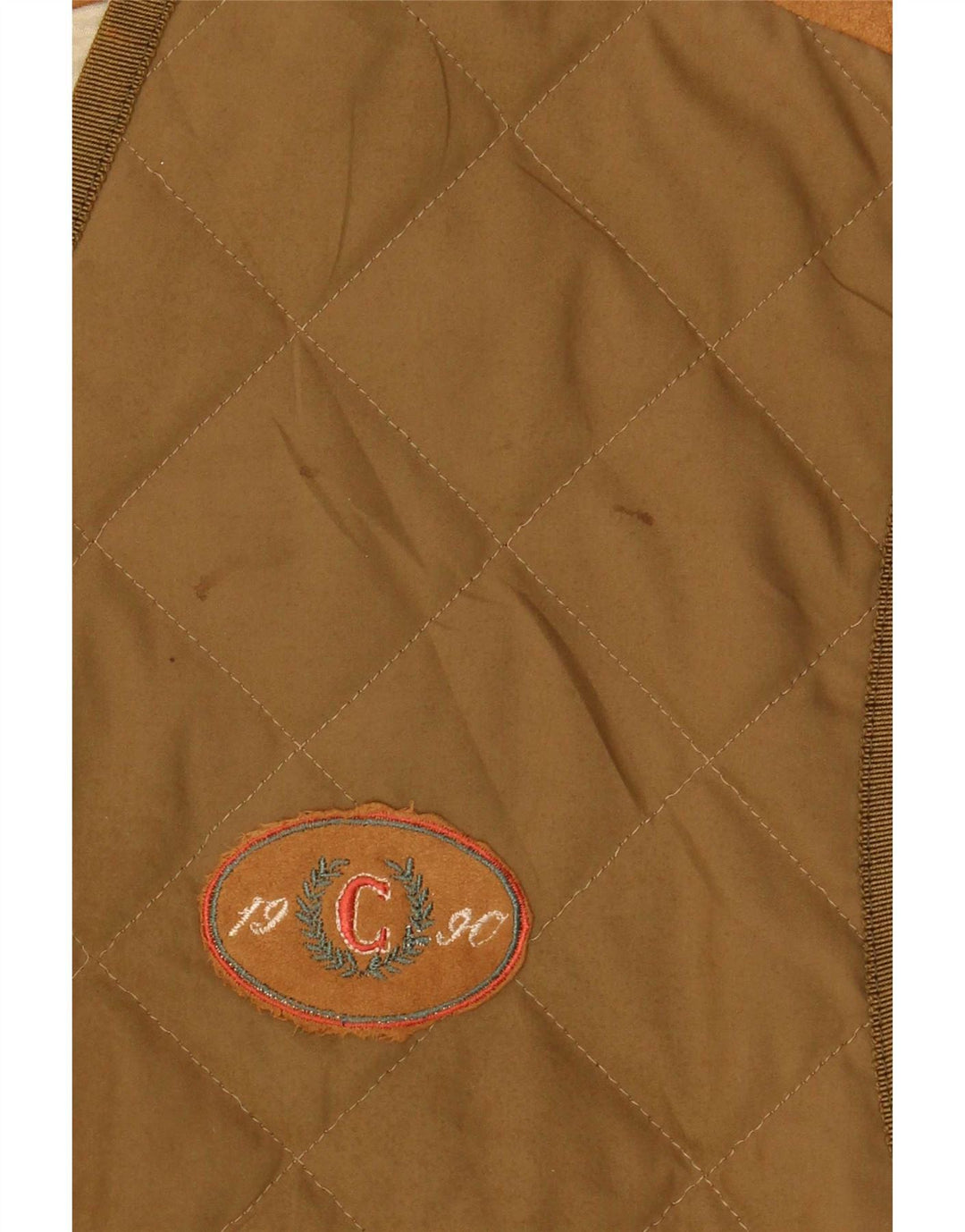 Casucci Herre Quiltet Gilet UK 36 Small Khaki Polyester