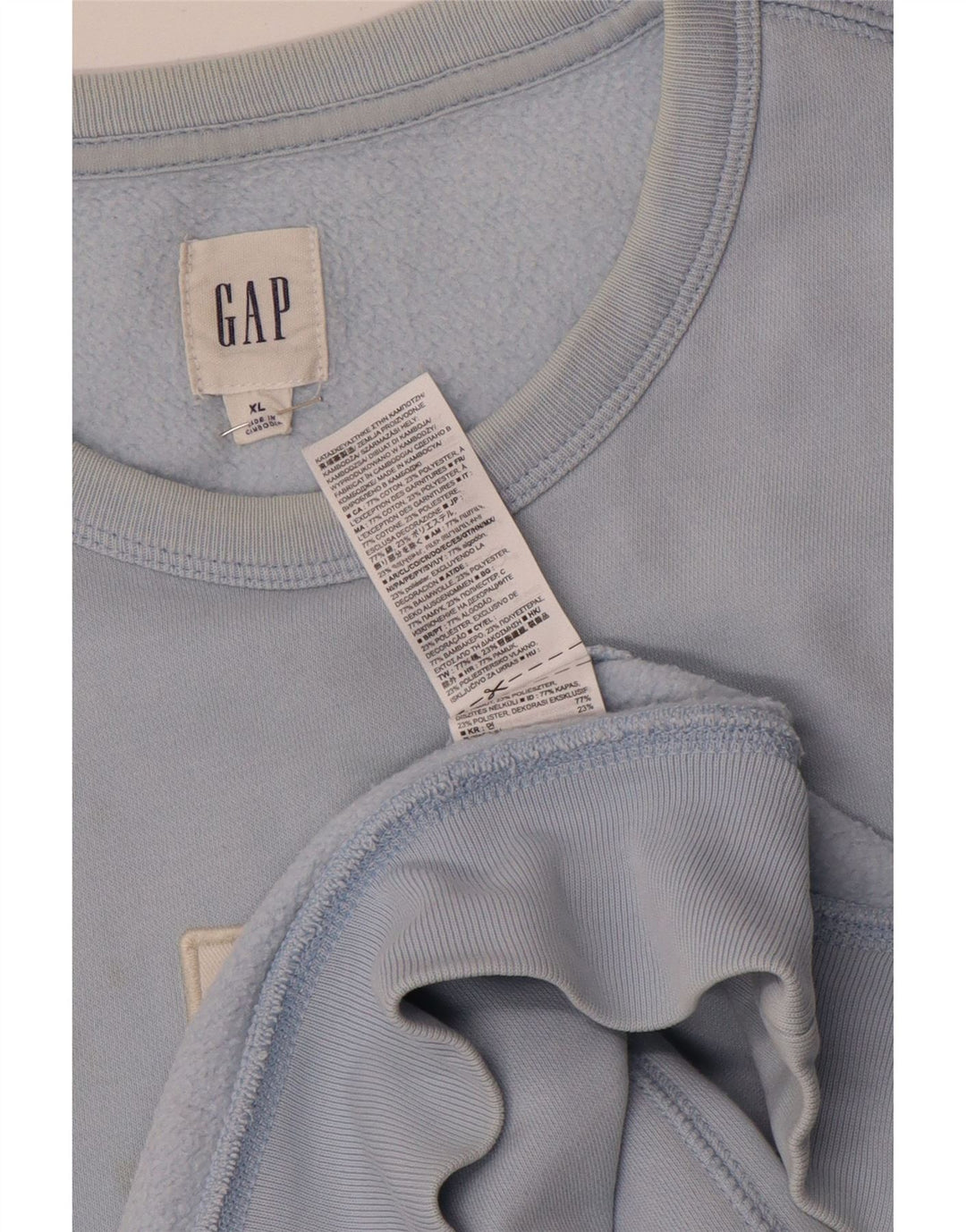 Gap Herre Grafisk Sweatshirt Jumper XL Blå Bomuld