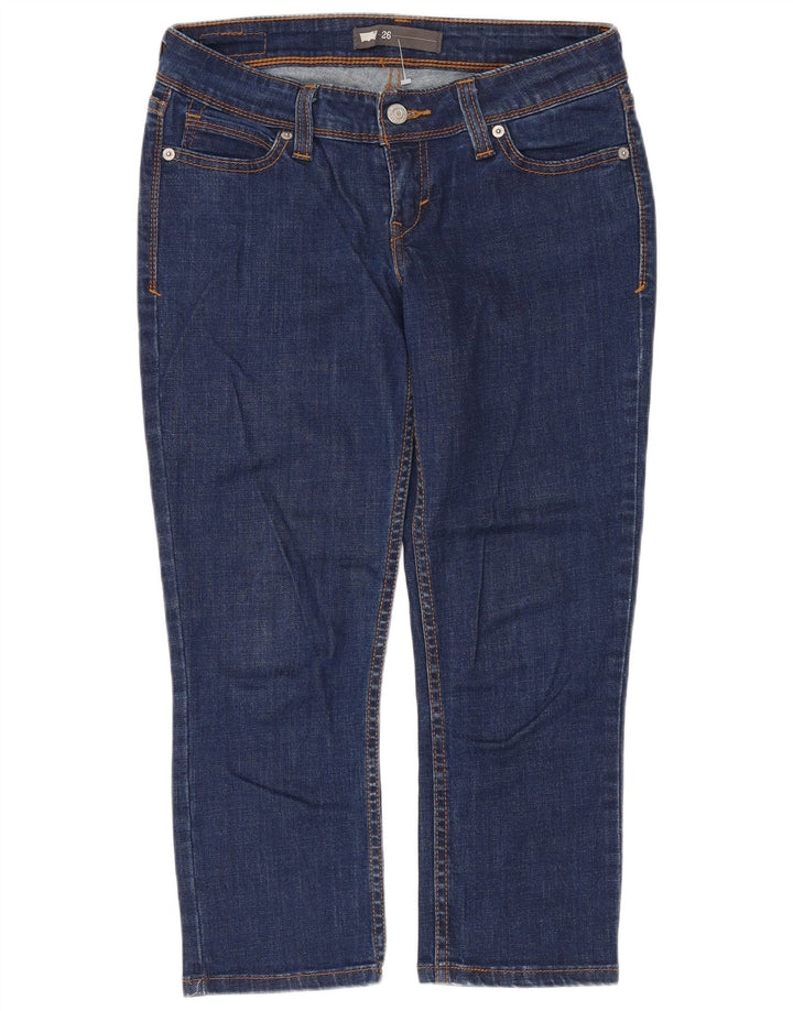 Levi's Dame Capri Jeans W26 L21 Marineblå Bomuld
