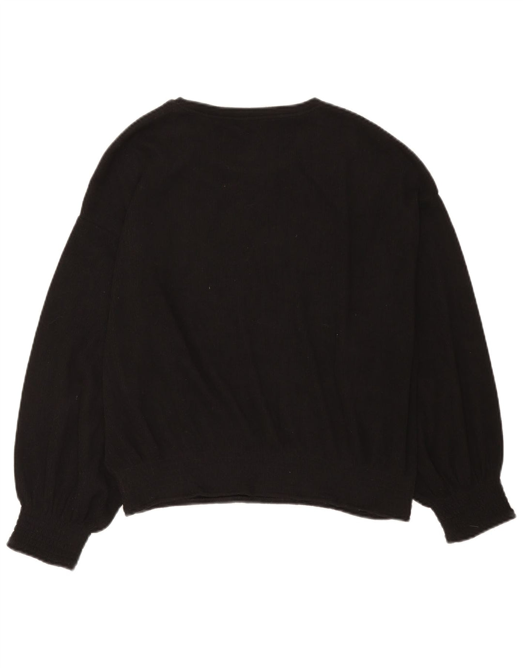 Zara Dame Boat Neck Jumper Sweater UK 16 Large Black Polyester
