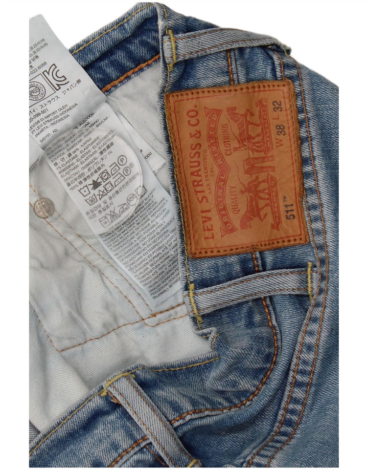 Levi's Herre 511 Slim Jeans W38 L32 Blå Bomuld