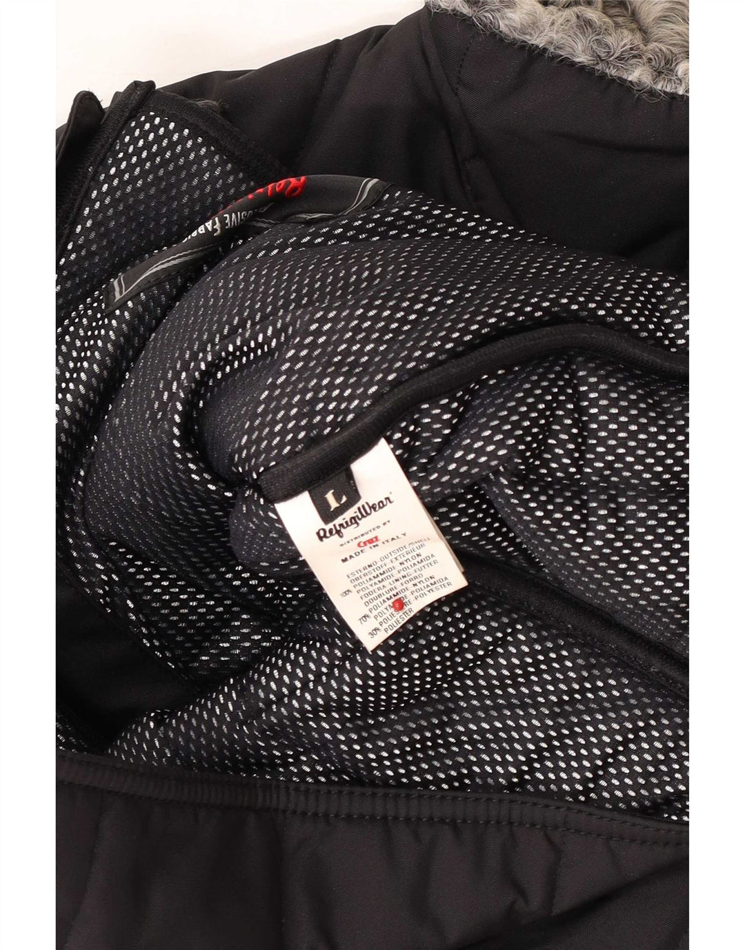Refrigiwear Womens Windbreaker Jacket UK 14 Large Black Polyamide