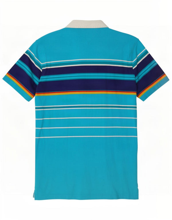 Tommy Hilfiger drenge grafisk polo shirt 13-14 år XL blå stribet bomuld