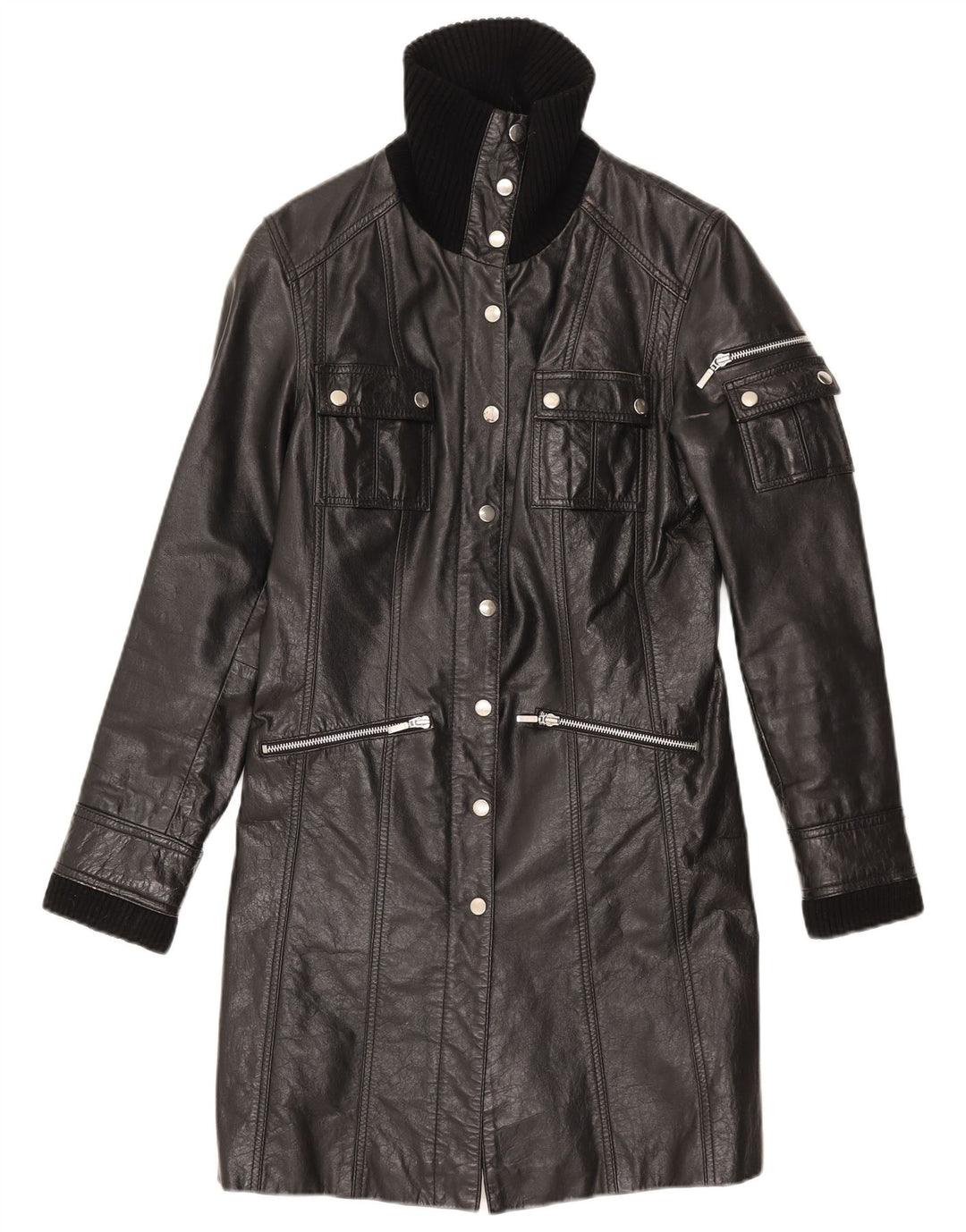 Gipsy Womens Læderfrakke UK 12 Medium Black
