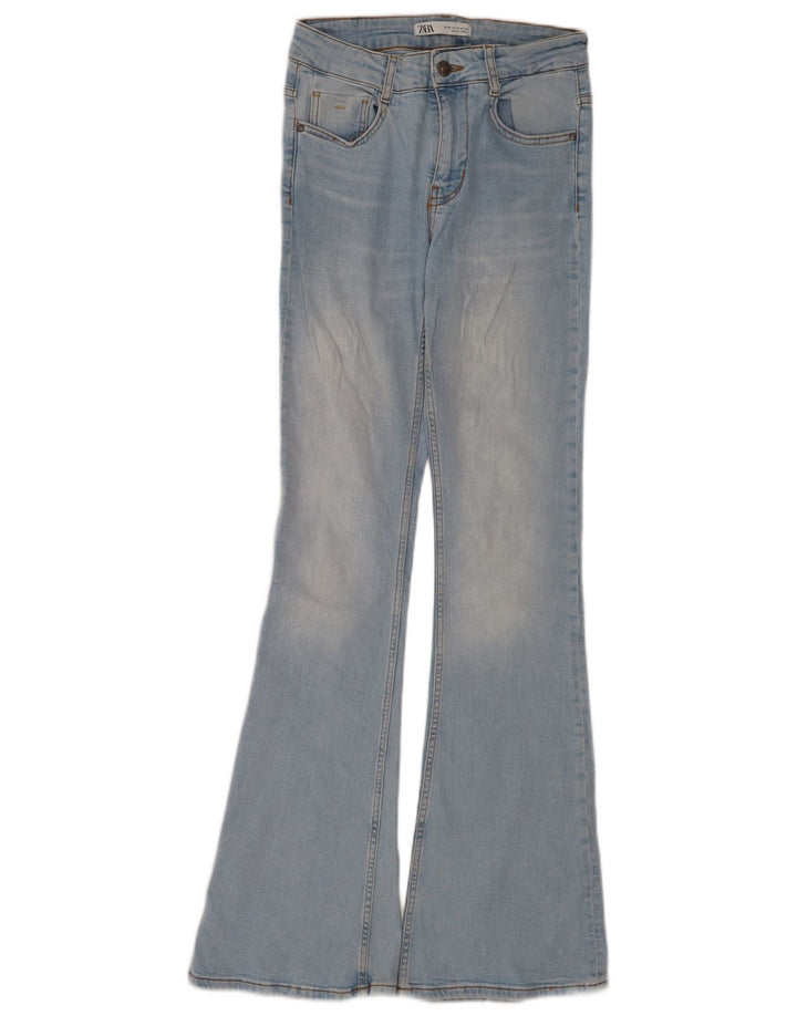 Zara Dame Flared Jeans EU 36 XS W26 L33 Blå