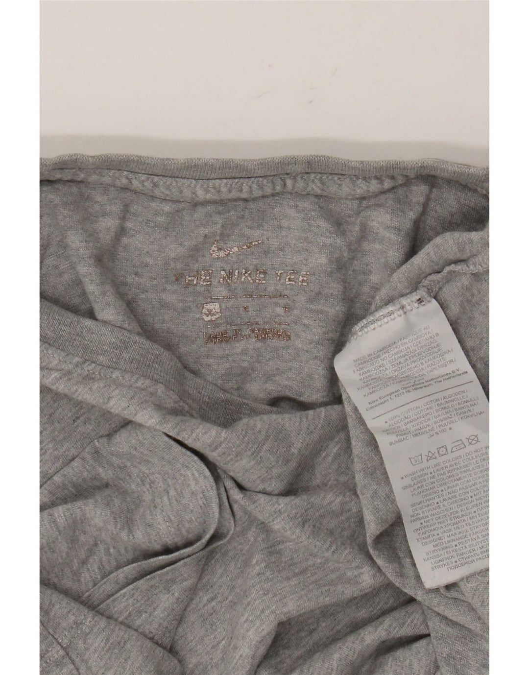 Nike T-shirt top til mænd, stor grå flækket bomuld