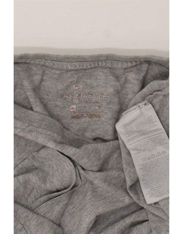 Nike T-shirt top til mænd, stor grå flækket bomuld
