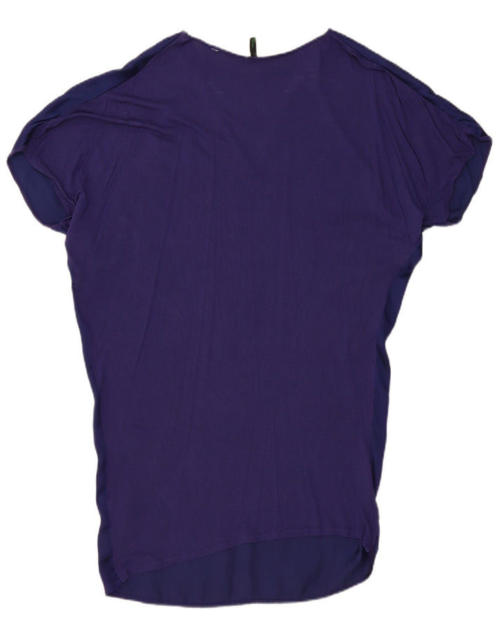 Benetton Womens Relaxed Fit Basic Dress UK 14 Medium Navy Blue Viscose