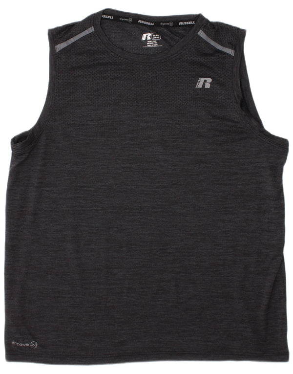 RUSSELL ATHLETIC Drenge Dri-Power Vest Top 14-15 år XL Grå Flecked