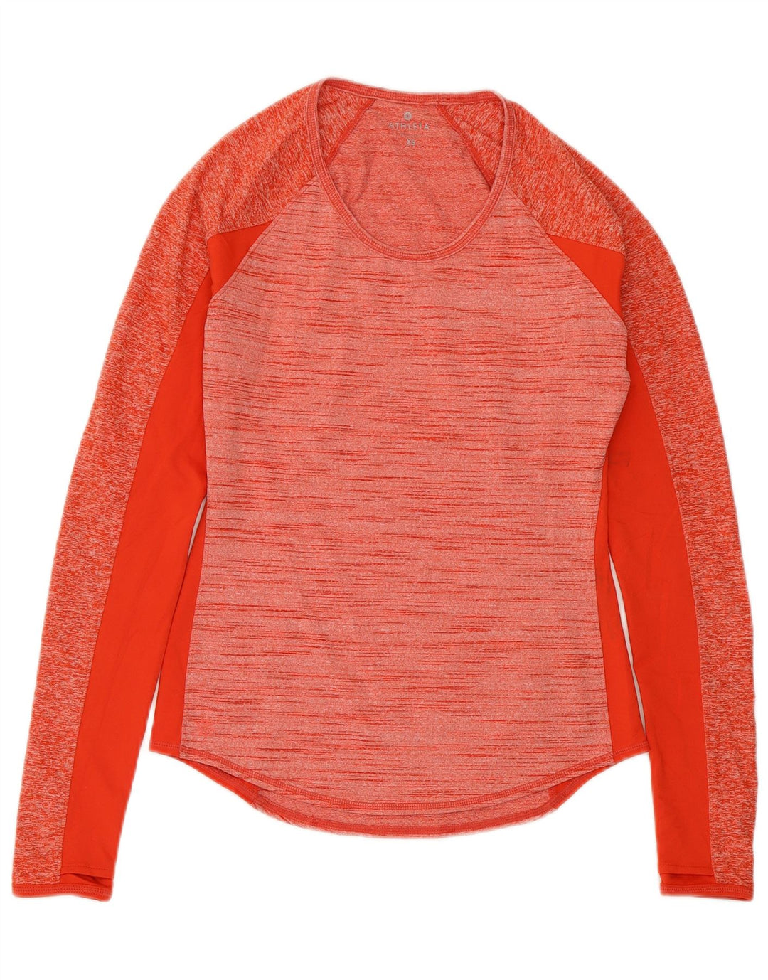 ATHLETA Dametop Langærmet UK 6 XS Rød Flecked Polyester