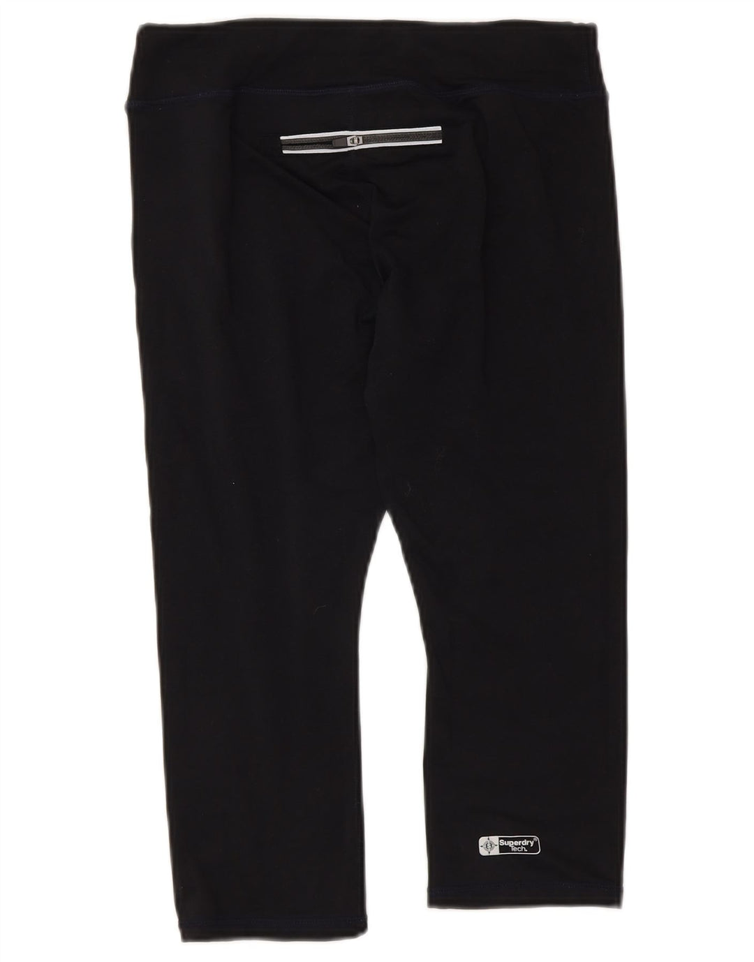 Superdry Grafiske Capri Leggings til kvinder UK 6 XS sort polyester