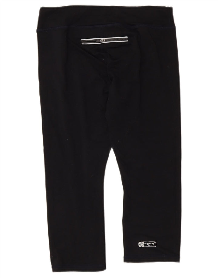 Superdry Grafiske Capri Leggings til kvinder UK 6 XS sort polyester