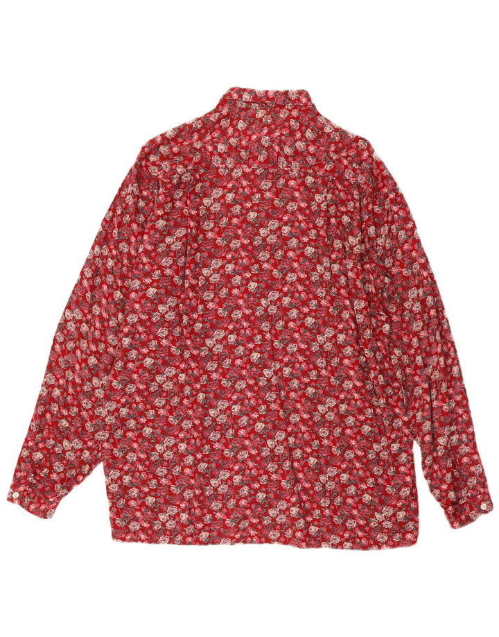 VINTAGE Herreskjorte Medium Rød Blomster