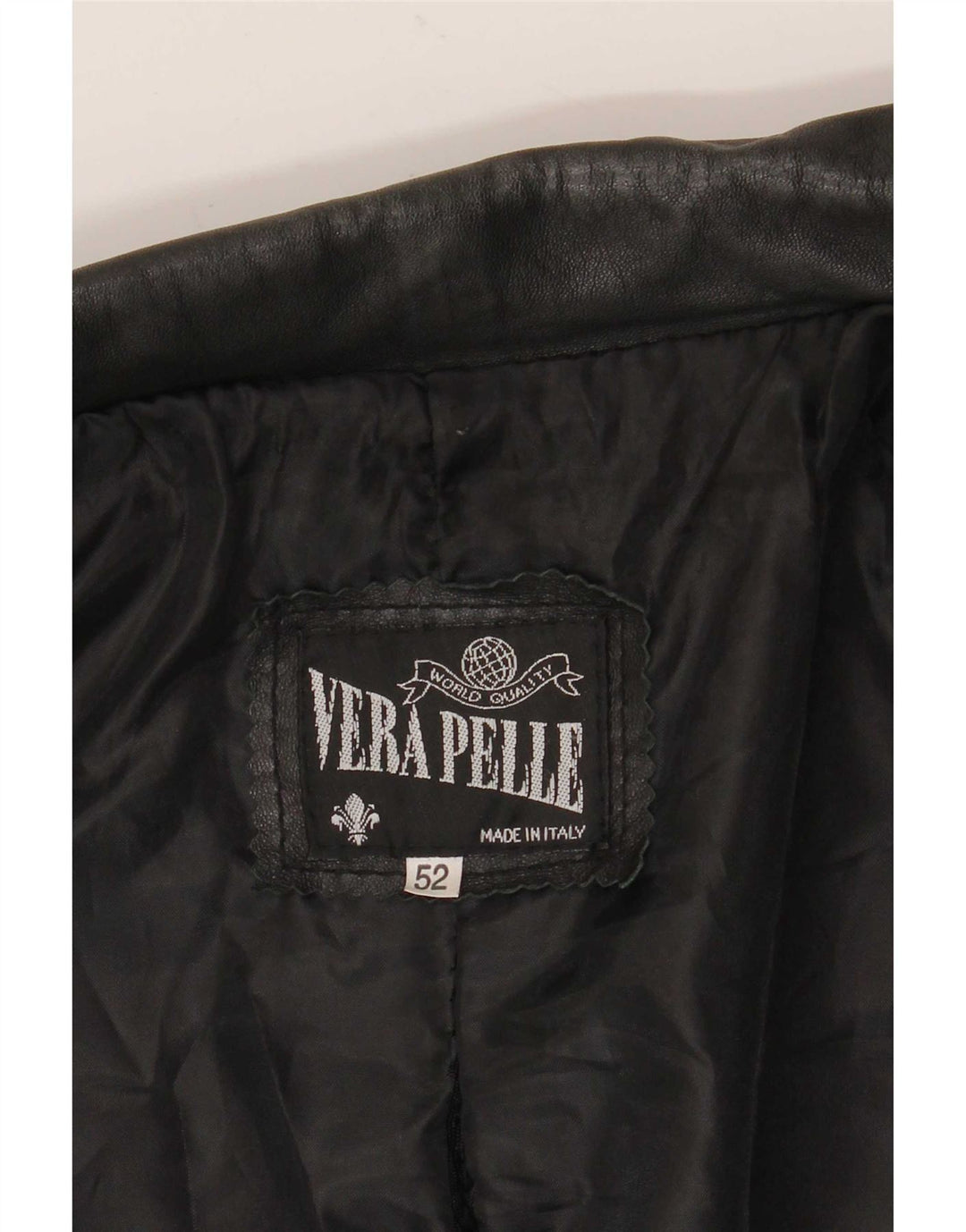 Vintage herre 3 knap læder blazerjakke IT 52 XL sort læder