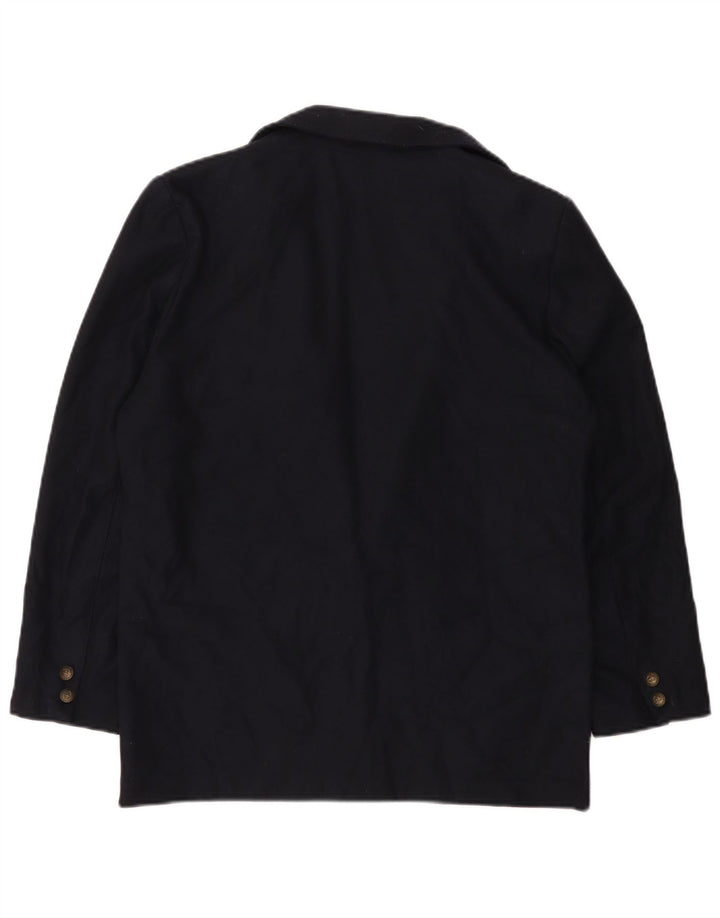 Marina Yachting Dame 1 Knap Blazer Jakke IT 42 Medium Navy Blue Uld