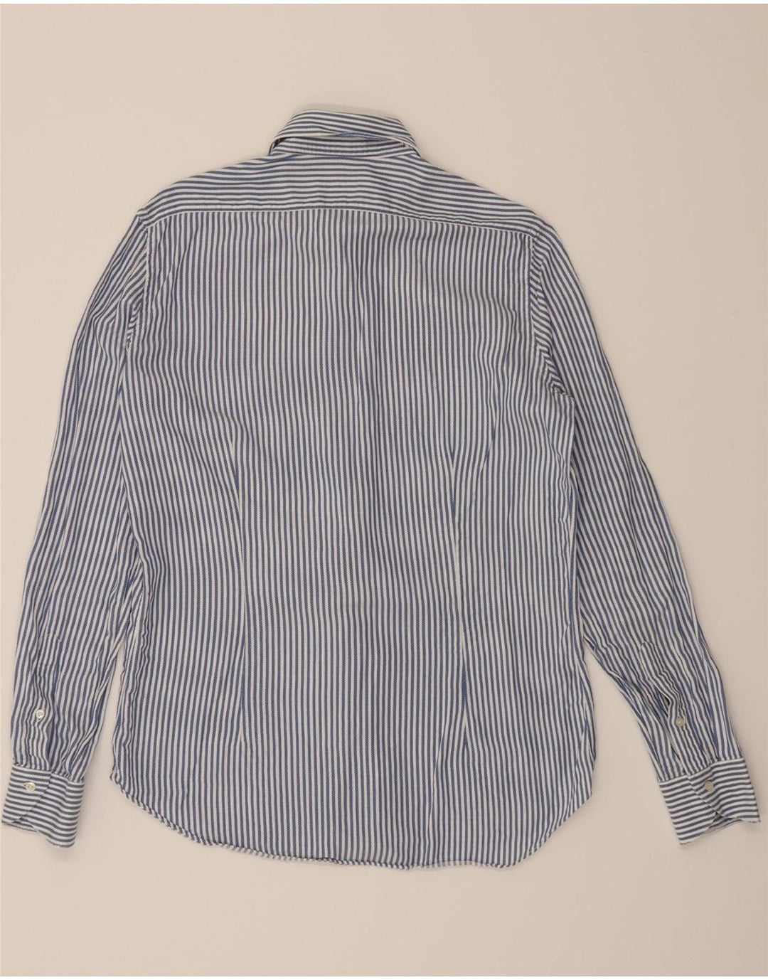 UNGARO Mens Shirt Size 15 1/2 40 Medium Blue Pinstripe Cotton Vintage Ungaro and Second-Hand Ungaro from Messina Hembry 
