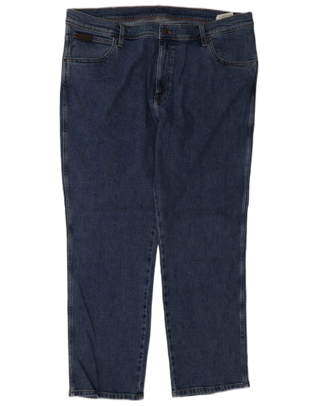 WRANGLER Mens Regular Fit Straight Jeans W42 L30 Blue Cotton