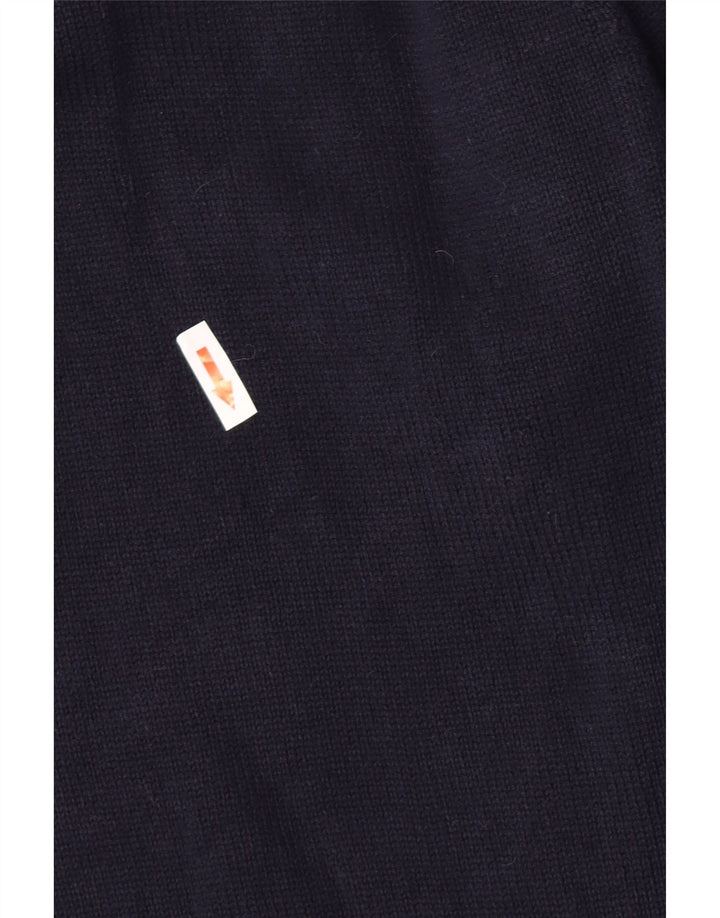 Marks & Spencer Herre Button Neck Jumper Sweater Medium Navy Blue