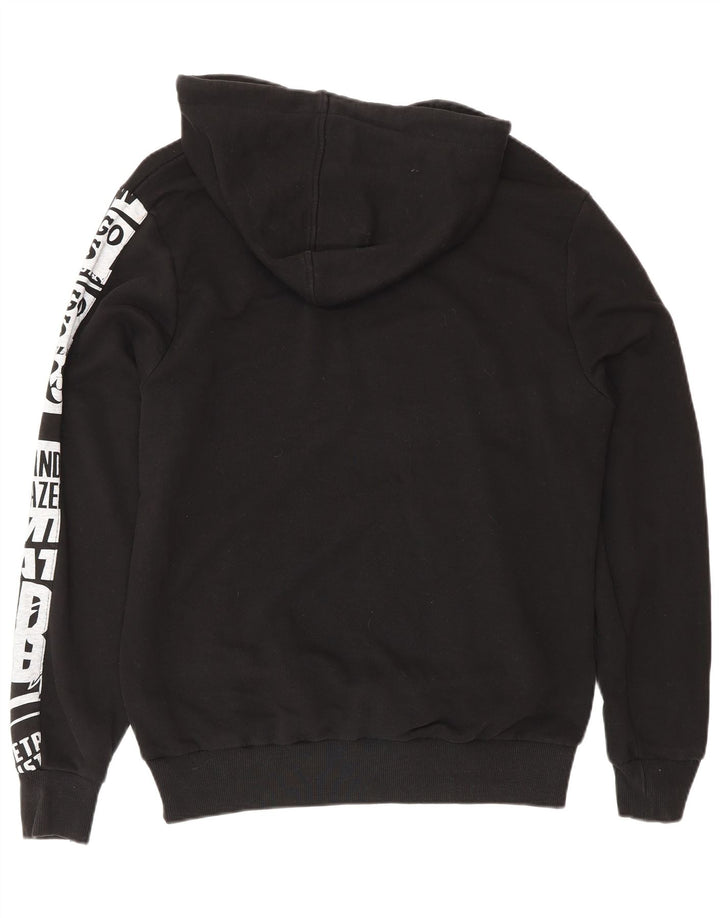 New Era Herre NBA Grafisk Hoodie Jumper Medium Sort Bomuld