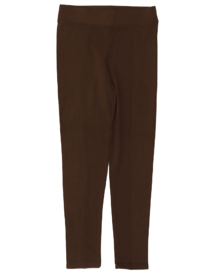 Zara Womens Leggings UK 14 Large Brown Viscose