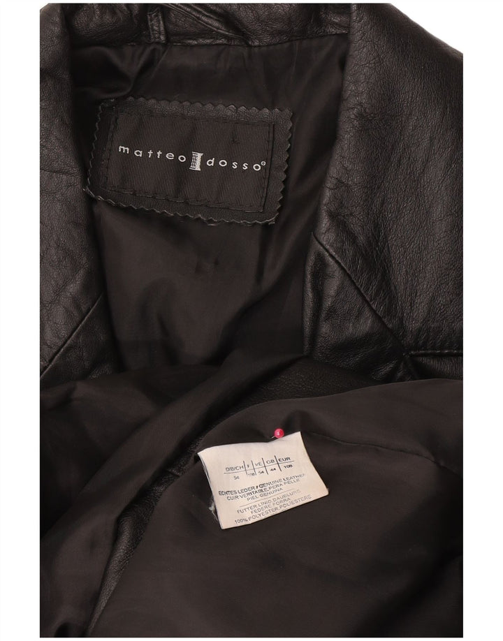 Vintage herre læderjakke UK 44 2XL sort læder