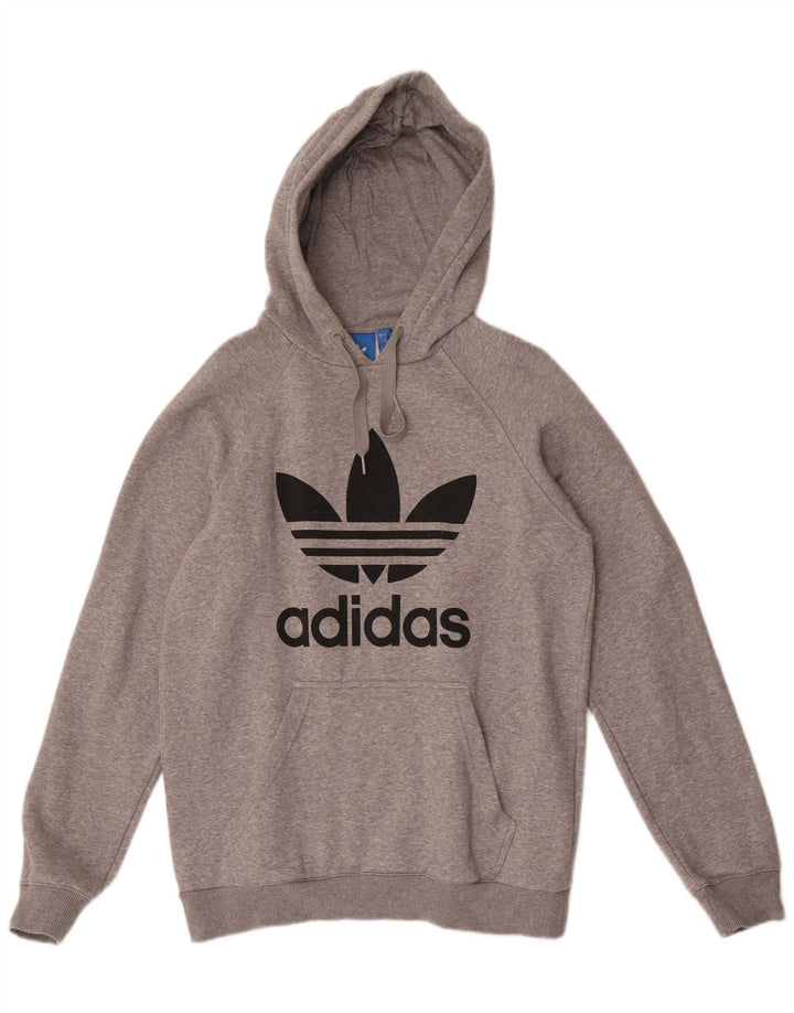 Adidas Grafisk hættetrøje til mænd mellemgrå flækket bomuld