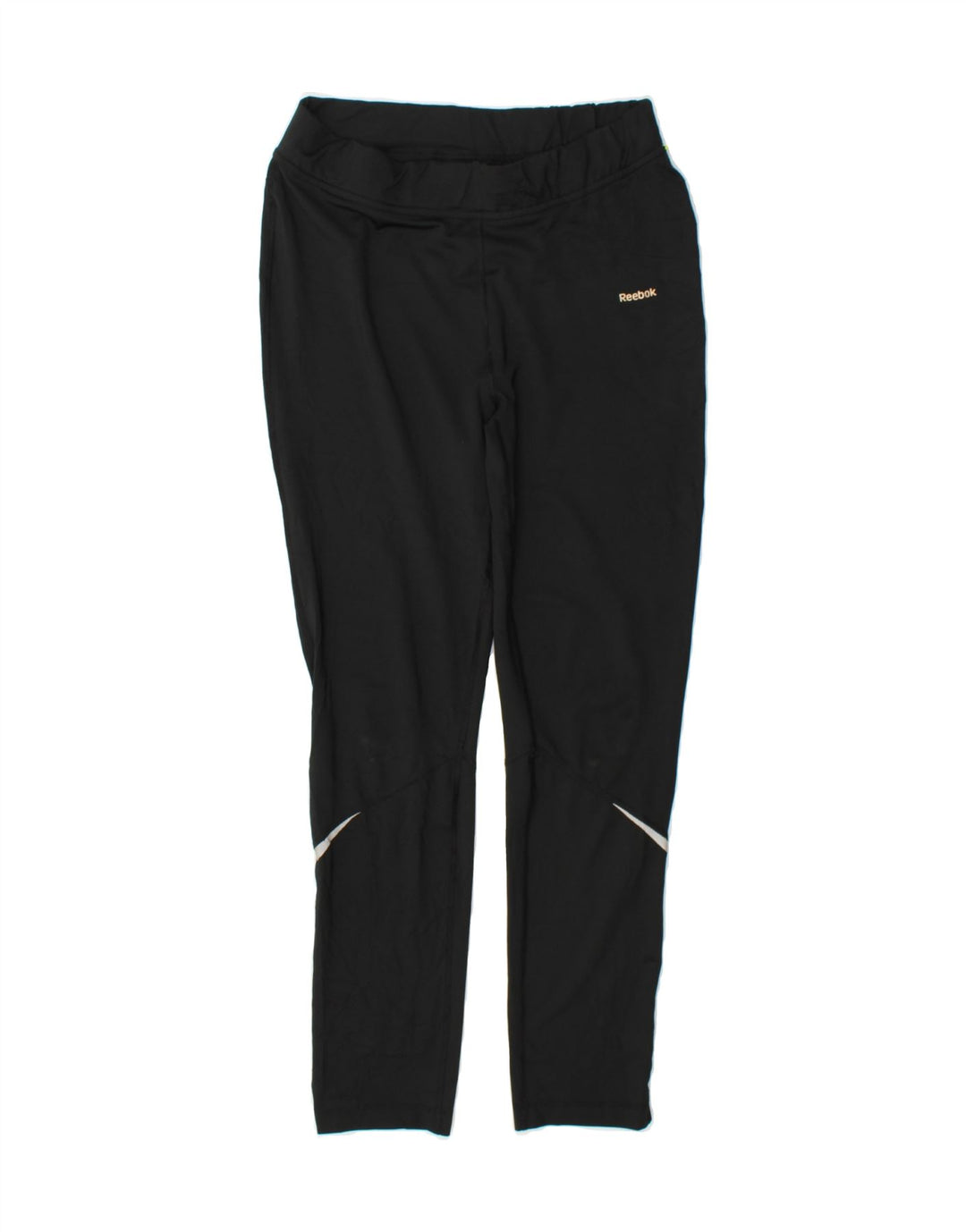 REEBOK Womens Leggings UK 14 Large Black Polyester Vintage Reebok and Second-Hand Reebok from Messina Hembry 