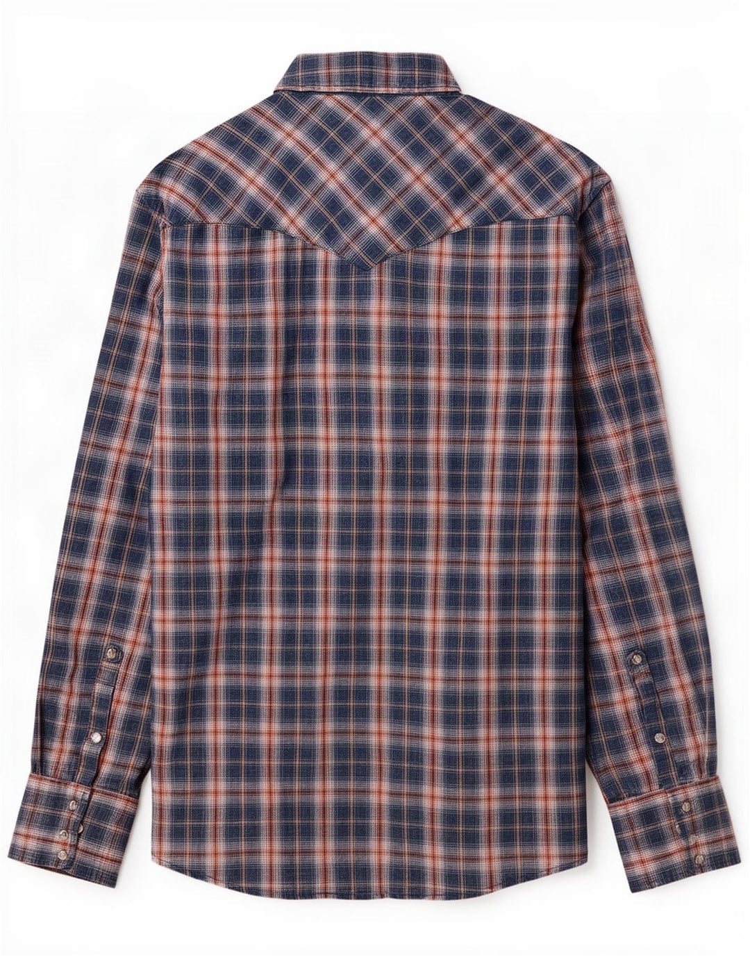Wrangler Flanellskjorte til mænd, stor blå ternet