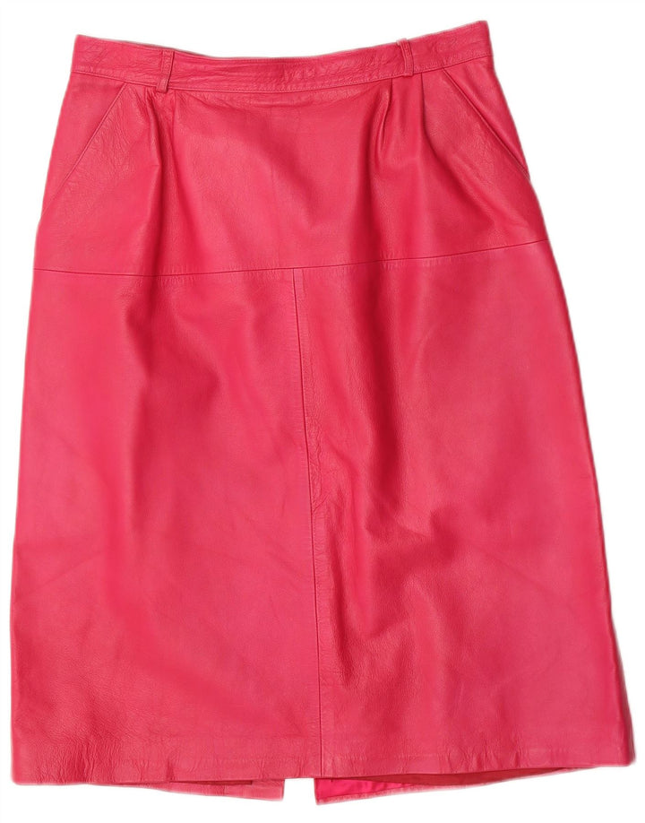 Vintage lædernederdel til kvinder W30 Medium Pink læder
