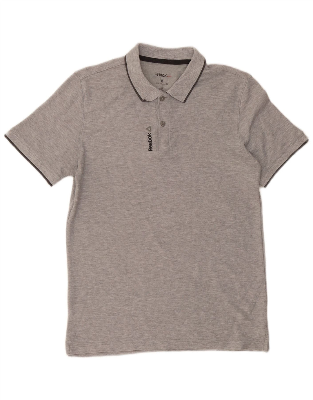 Reebok Polo skjorte til mænd, medium grå flækket