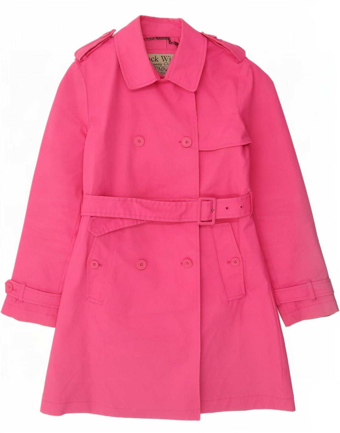 Jack Wills Dame Trench Coat UK 12 Medium Pink Bomuld
