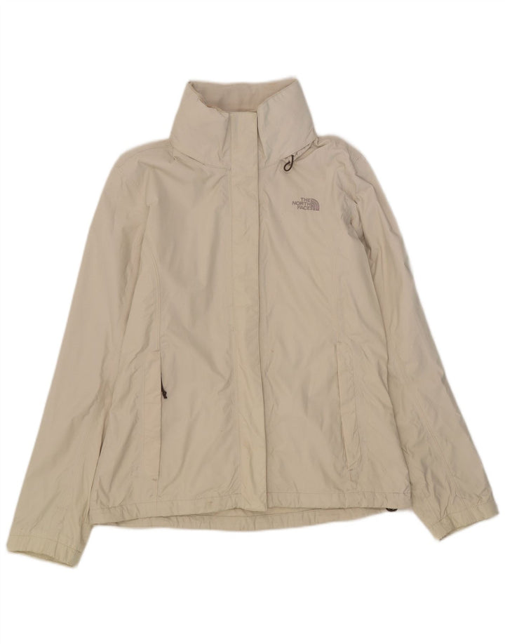 The North Face Regnjakke med hætte til kvinder UK 14 Medium White Nylon