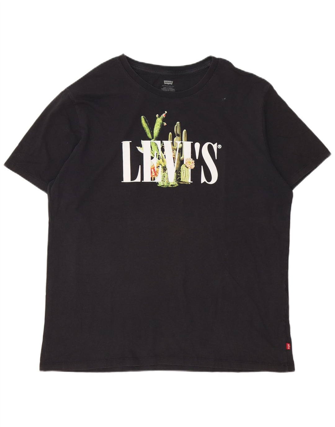 Levi's Herre grafisk T-shirt top XL sort bomuld