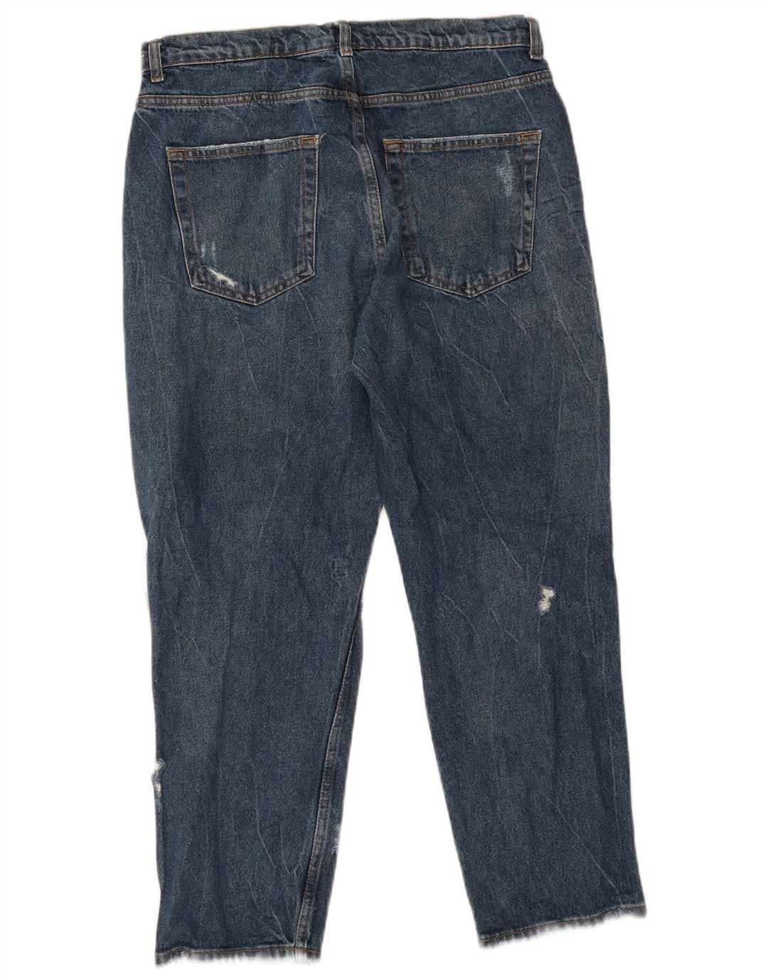 Zara Herre Distressed Cropped Jeans EU 40 Medium W31 L26 Blå