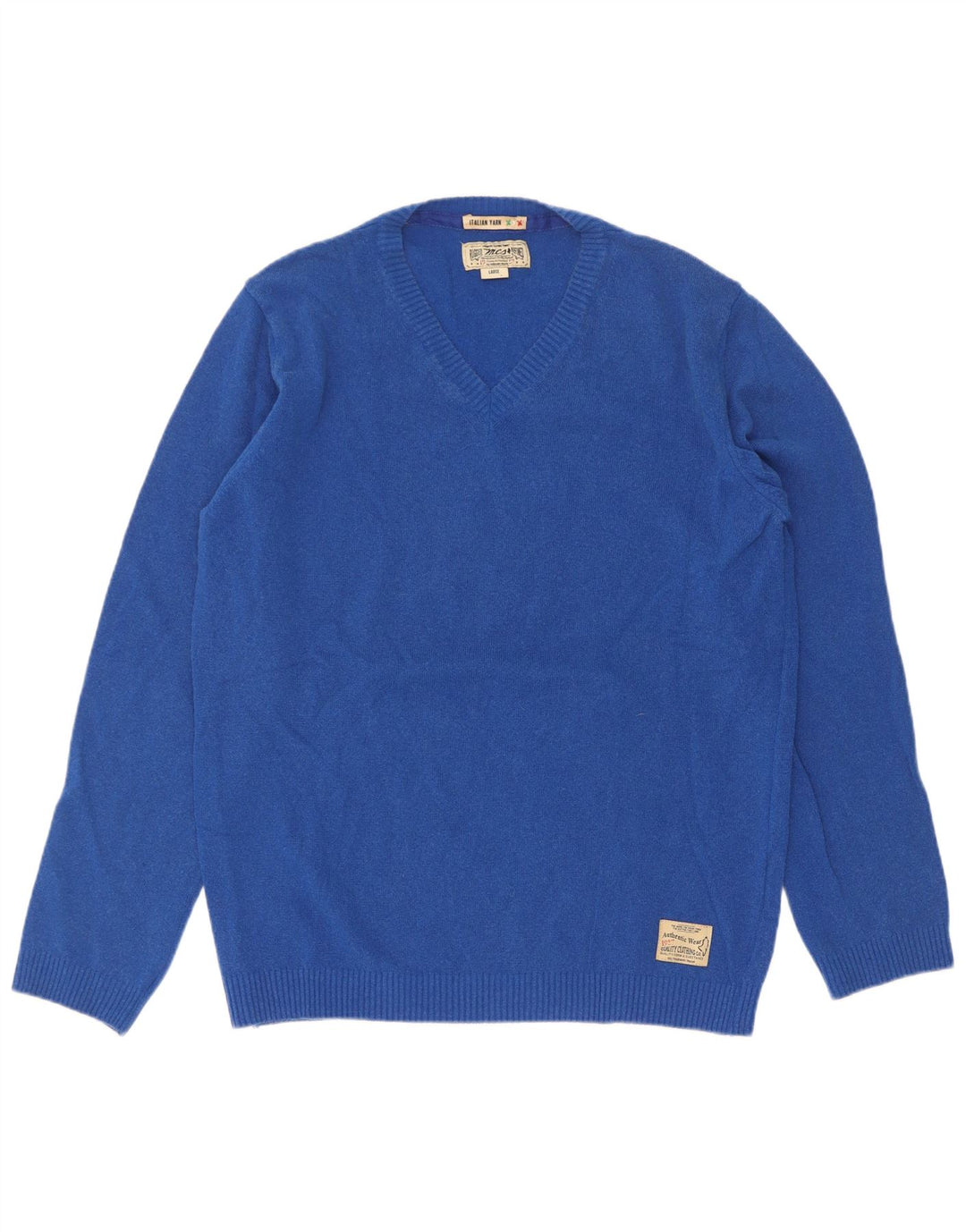 Marlboro Classics Herre V-hals sweater Stor Blå