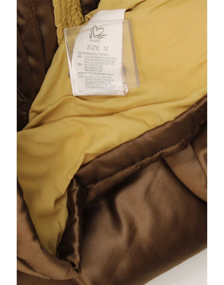 Phard Polstret hættejakke til kvinder UK 12 Medium Brun Polyester