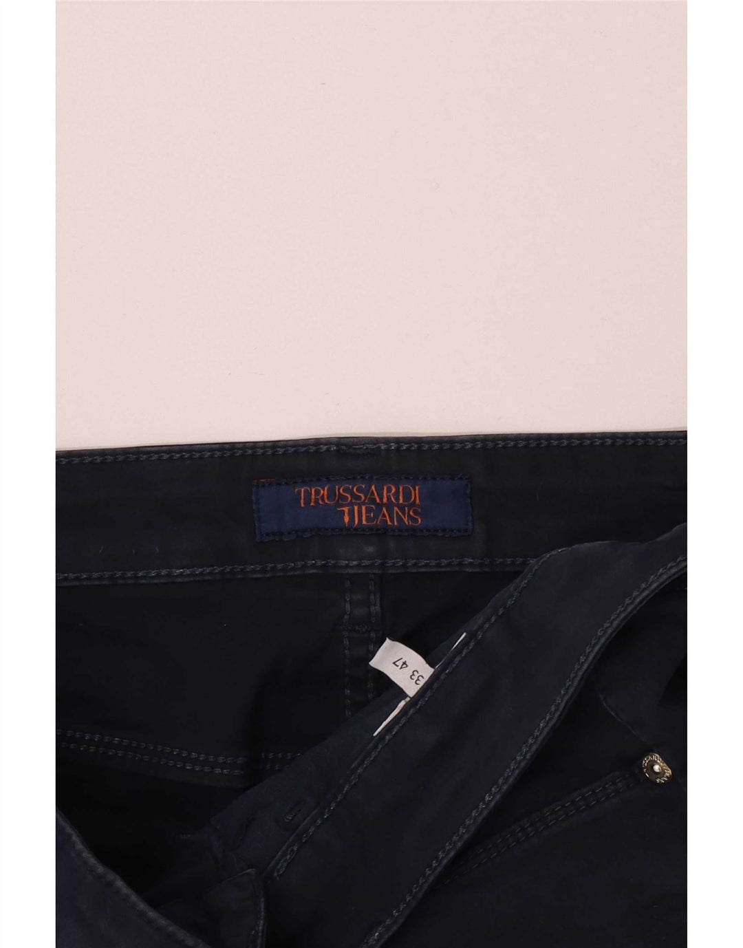 Trussardi Dame Slim Casual Bukser W33 L32 Marineblå