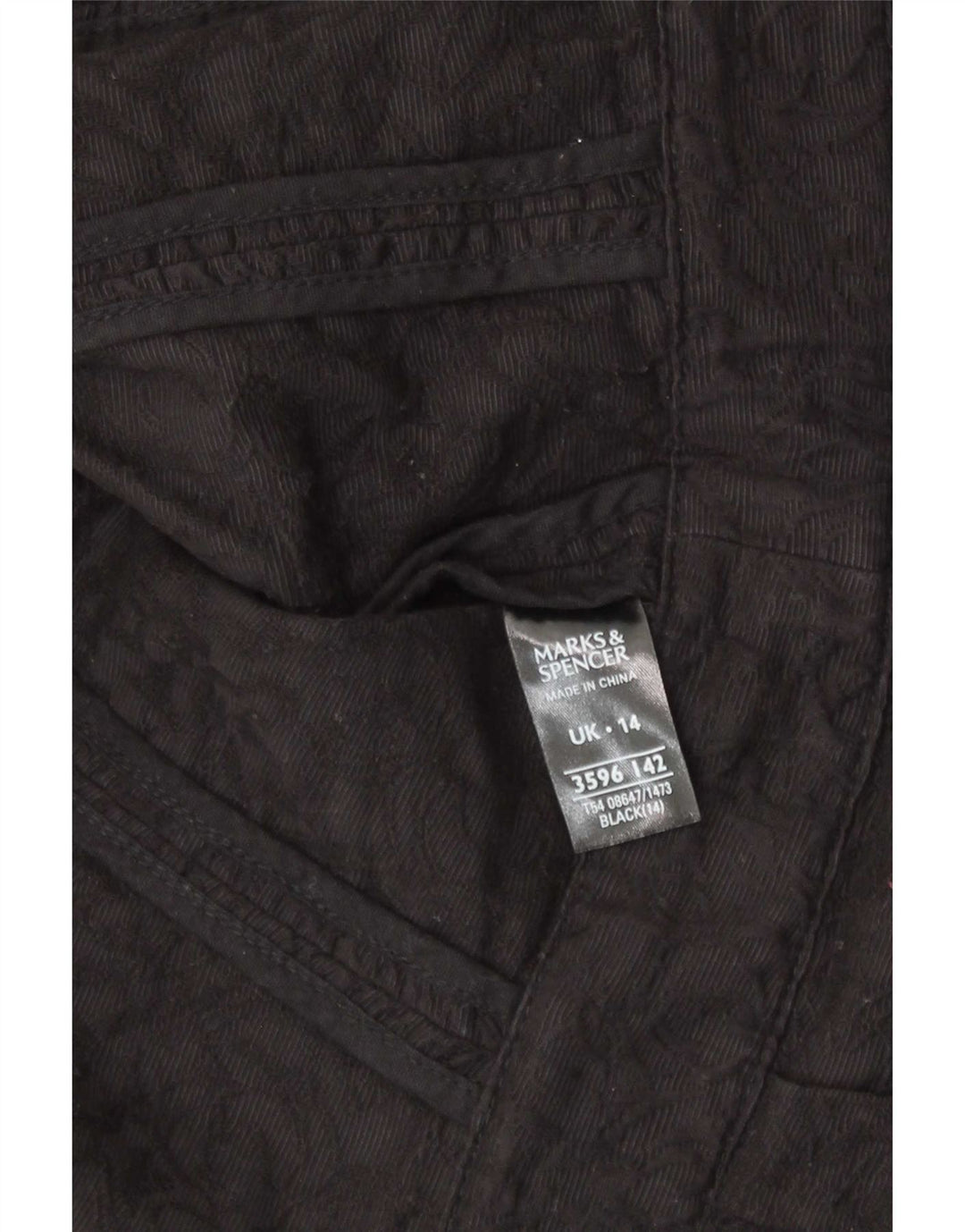 Marks & Spencer Womens Crop 3/4-ærmet blazerjakke UK 14 Large Black