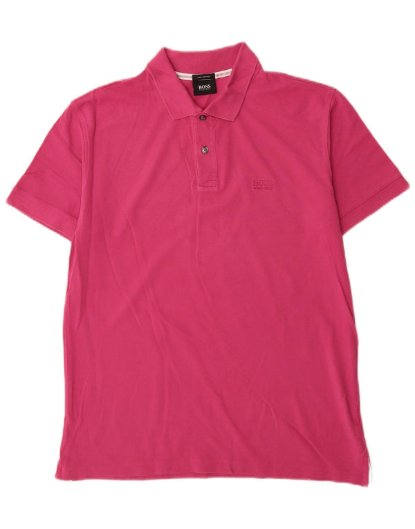 Hugo Boss Polo Shirt til mænd Large Pink Bomuld